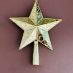 Estrella navideña dorada de 18cm