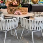 Juego de exterior Ratan beige