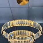 Lampara de cristal dos pisos