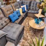 Sillon esquinero premium de 5 cuerpos gris grafito